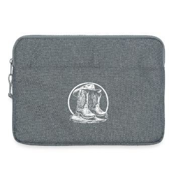 Bottes Western silhouette en cercle - Sacoche pour ordinateur portable 15 pouces - gris chiné - Devant