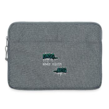 Einzig… aber nicht …artig Einzigartig Spruch - Laptoptasche 15" - Grau meliert - Vorne