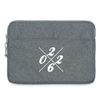 Année 2026 - Sacoche pour ordinateur portable 15 pouces - gris chiné - Devant