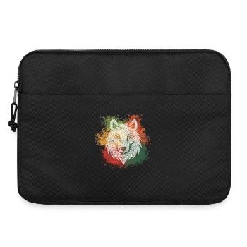 Zentangle Wolf - Laptoptasche 15" - Schwarz - Vorne
