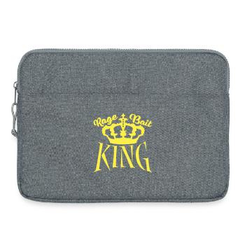 Rage Bait King Provocation Troll Attention - Laptop bag 15" - heather grey - Front