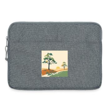 Pastell-Sonnenuntergangsbäume - Laptoptasche 15" - Grau meliert - Vorne