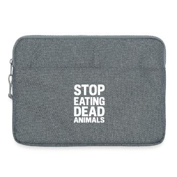 Stops the consumption of dead animals - Laptop bag 15" - heather grey - Front