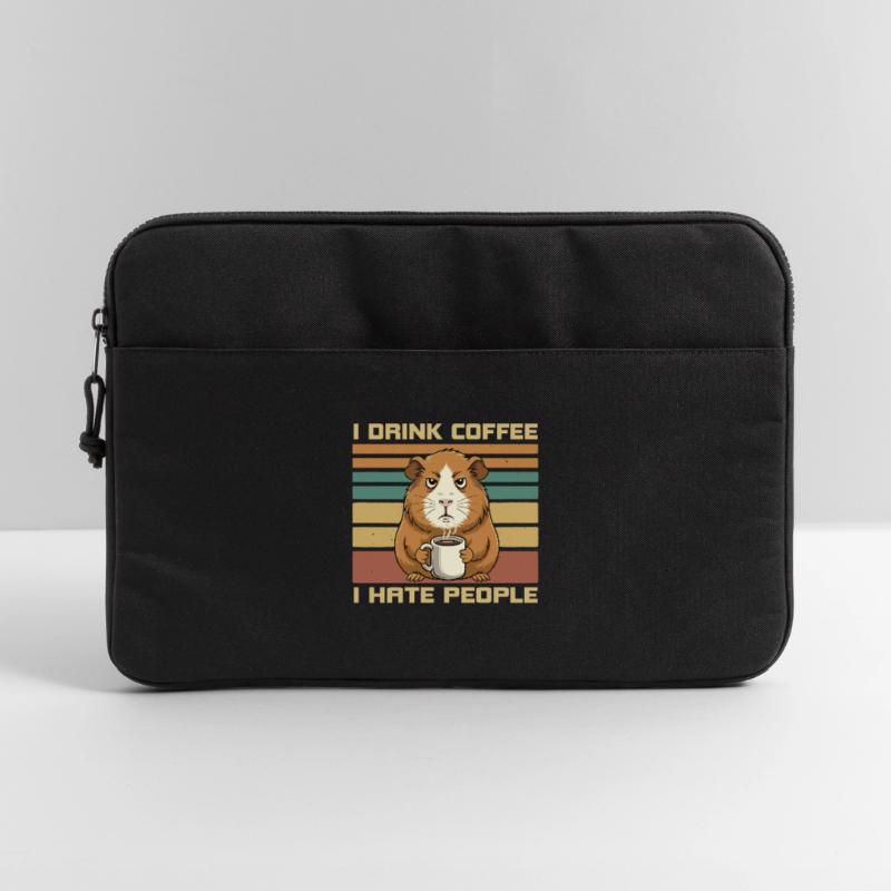 Citation du café du cochon d’Inde Grumpy Sacoche pour ordinateur portable 15 pouces