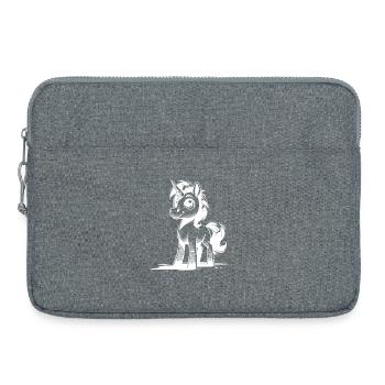 Magisches süsses Einhorn das dich anlacht - Laptoptasche 15" - Grau meliert - Vorne