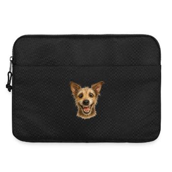 Tête de chien incroyablement heureuse - Sacoche pour ordinateur portable 15 pouces - noir - Devant
