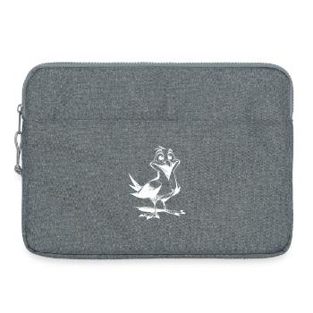 Mouettes drôles oiseau côtier aux grands yeux - Sacoche pour ordinateur portable 15 pouces - gris chiné - Devant