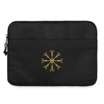 Rune nordique Algiz - symbole de protection Viking - Sacoche pour ordinateur portable 15 pouces - noir - Devant