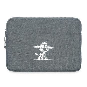 Dessin drôle au crayon drôle d’âne pour enfants - Sacoche pour ordinateur portable 15 pouces - gris chiné - Devant