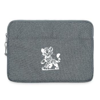 Cute leopard most beautiful predator of the savannah - Laptop bag 15" - heather grey - Front