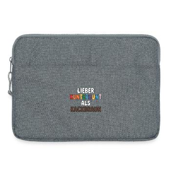 Mieux coloré que le marron caca - Logo Cool Pride - Sacoche pour ordinateur portable 15 pouces - gris chiné - Devant