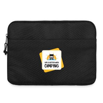 Life Is Better with Camping – Design - Laptoptasche 15" - Schwarz - Vorne