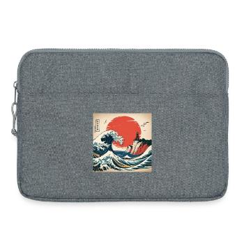 Style japonais de la mer Baltique de Rügen - Sacoche pour ordinateur portable 15 pouces - gris chiné - Devant