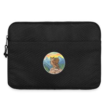 Niedliche Eulenwanderung Camping Bergabenteuer - Laptoptasche 15" - Schwarz - Vorne