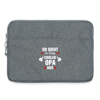 So sieht ein richtiger cooler Opa aus - Laptoptasche 15" - Grau meliert - Vorne