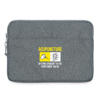 Acupuncture Getting Straight To The Point - Laptop bag 15" - heather grey - Front