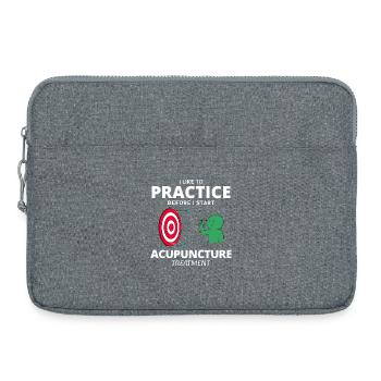Akupunkturbehandlung Professionell Lustig - Laptoptasche 15" - Grau meliert - Vorne