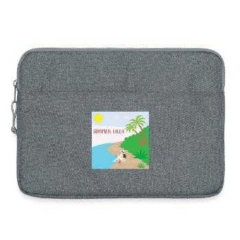 Villa d’été - Sacoche pour ordinateur portable 15 pouces - gris chiné - Devant