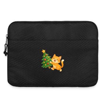 Cat happiness on the Christmas tree - Laptop bag 15" - black - Front