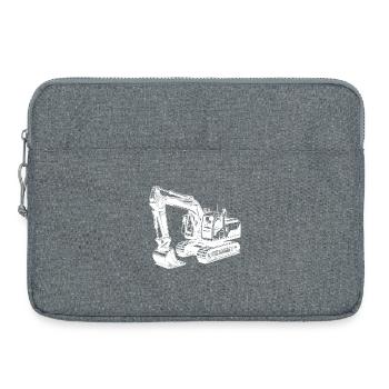 Pelle puissante : la machine à bras long - Sacoche pour ordinateur portable 15 pouces - gris chiné - Devant