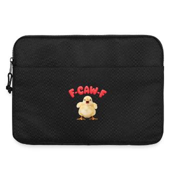 F-CAW-F Küken – Illustration mignonne de poussin mème - Sacoche pour ordinateur portable 15 pouces - noir - Devant