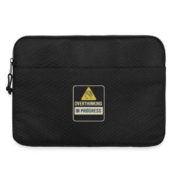 Overthinking in Progress Badge - Laptop bag 15" - black - Front