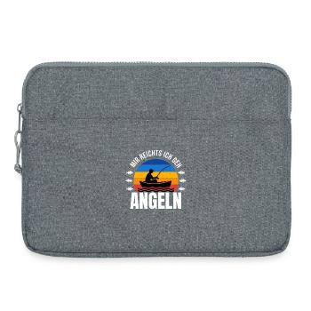 J’en ai assez, je vais pêcher - pêcheurs en bateau - Sacoche pour ordinateur portable 15 pouces - gris chiné - Devant