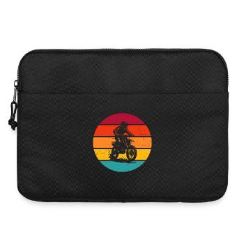 Characterful motocross design - Laptop bag 15" - black - Front