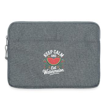Keep Calm And Eat Watermelon - Laptoptasche 15" - Grau meliert - Vorne