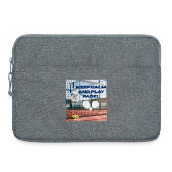 Keep calm and play padel - Laptoptasche 15" - Grau meliert - Vorne