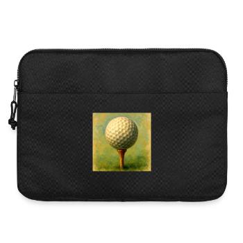Balle de golf dans la planche artistique sur le départ - Sacoche pour ordinateur portable 15 pouces - noir - Devant