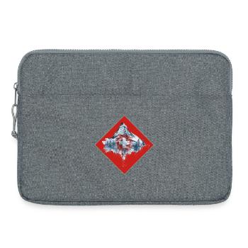 Schweiz-Swiss-Switzerland-Berge-Wintersport-Ski - Laptoptasche 15" - Grau meliert - Vorne