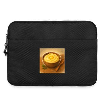 Mashed potatoes in a pot - Laptop bag 15" - black - Front