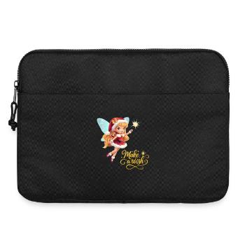 Sweet Christmas fairy with magic wand Make a wish - Laptop bag 15" - black - Front