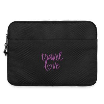 Cœur de Lettrage d’Amour de Voyage - Sacoche pour ordinateur portable 15 pouces - noir - Devant
