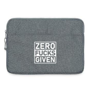 Étiquette d’avertissement de zéro enfoiré - Sacoche pour ordinateur portable 15 pouces - gris chiné - Devant