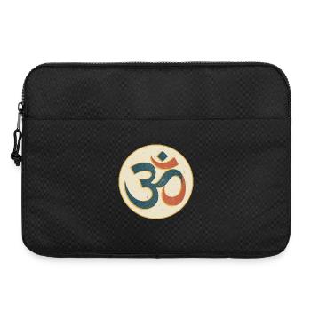 Om Symbol Vintage Circle Print - Laptop bag 15" - black - Front