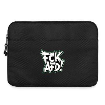 FCK AFD political statement against the right wing - Laptop bag 15" - black - Front