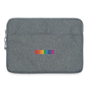 Democracy - Cool Pride Logo - Laptop bag 15" - heather grey - Front