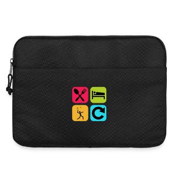 Mange Dors Badminton Répète Citation Drôle Sport - Sacoche pour ordinateur portable 15 pouces - noir - Devant