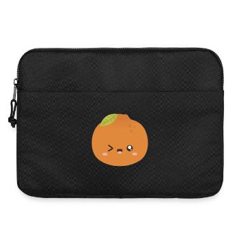 Personnage de Kawaii Orange Wink - Sacoche pour ordinateur portable 15 pouces - noir - Devant