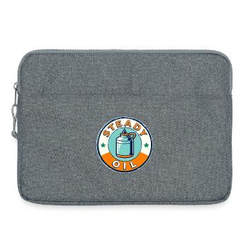 Steady Oil Vintage Badge - Laptop bag 15" - heather grey - Front