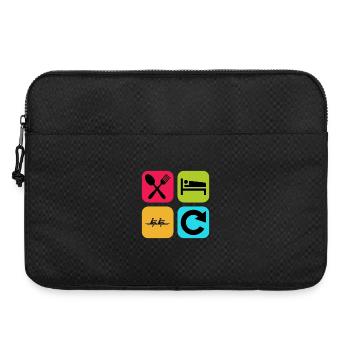 Mange, Dors, rame, Répéte, citation drôle Bateau - Sacoche pour ordinateur portable 15 pouces - noir - Devant