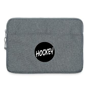 Joueur de hockey - Sacoche pour ordinateur portable 15 pouces - gris chiné - Devant