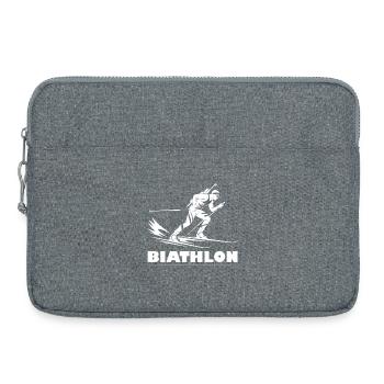 Biathlon Athlete Sport Sport Winter Sports - Laptop bag 15" - heather grey - Front