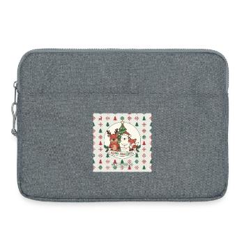 Happy Pawlidays Winter Wildlife - Laptop bag 15" - heather grey - Front