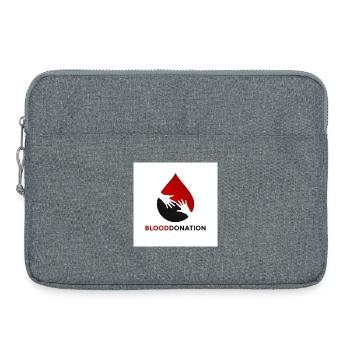 Blood Donation Hands Emblem - Laptop bag 15" - heather grey - Front