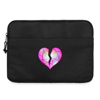 Broken Pink Heart - Laptop bag 15" - black - Front