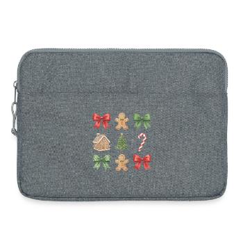 Winter Whimsy Christmas Motifs Parade - Laptop bag 15" - heather grey - Front