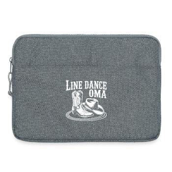 Motif de grand-mère en ligne - Sacoche pour ordinateur portable 15 pouces - gris chiné - Devant